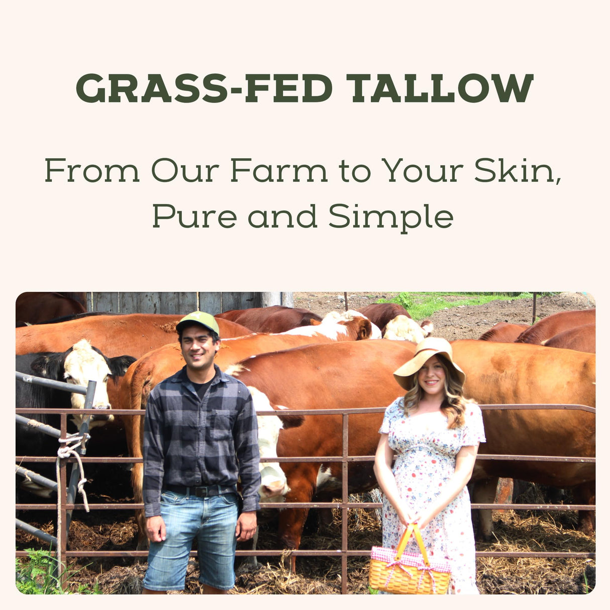 Beef Tallow for Skin - Beef Tallow For Face - Tallow Face Moisturizer - Beef Tallow Moisturizer - Tallow Balm - Grass Fed Beef Tallow For Skin - Tallow Face Cream Lotion (5.0, Herbal-Rose)