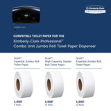 Kimberly Clark Professional Combo Unit Toilet Paper Dispenser (09551), Cored Standard Roll Compatible, Smoke (Black), 13.1" x 20.4" x 5.8", 1 / Case