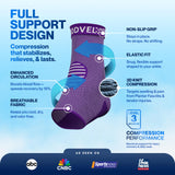 Modvel Foot & Ankle Brace Socks for Sprained Ankle Compression Sleeve - Plantar Fasciitis Relief Brace, Foot Support for pain Women & Men - Tendonitis & Arthritis Feet Sleeve, Stabilizing Ankles Wrap