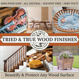 Tried & True Original Wood Finish, Pint - Linseed Oil & Beeswax Blend, Ideal for All Woodwork, Long-Lasting Durability, Food Safe Sealer, Non-Toxic Wood Finish