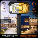 LEREKAM Solar Spot Lights Outdoor Landscape Lights, 40 LEDs Solar Landscape Spotlights Outdoor Waterproof Auto On/Off Garden Lights, Outdoor Lights for Yard Palm Trees Driveway Patio Pool