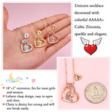 Hidepoo Unicorn Necklace Gifts - Initial A Heart Necklace Unicorn Jewelry