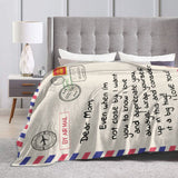 Menghao Mom Birthday Gifts, Dear Mom Blanket Mothers Day Gifts, 60" x 50"