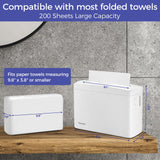 Stardrix Countertop Paper Towel Dispenser, White Hand Towel Holder for Multifold/C-Fold/Z-Fold Towels, Spring Loaded Single Sheet Dispensing, Non-Slip Base, Compact Design for Home or Commercial