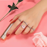 TAMHOO 20 Pcs Adjustable Rings Set for Women - Finger Rings Pack Stackable Rings for Teens- Cute Rings for Teen Girls -in Gold and Silver Tone (#2-silver tone)