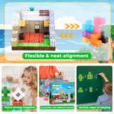 GraceDuck Magnetic Blocks - 150 PCS Build Magnetic Windmill Falls Homes - Magnetics Toys for Montessori Toddler Christmas Birthday Gifts - STEM Sensory Toys for 3 4 5 6 7 8 9 10 Year Old Boys & Girls