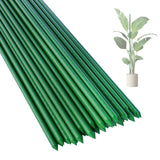 PROWORX 48 Inch 4 Ft Plant Support Garden Stakes 25 PCS, Sturdy Steel Plastic Coated Sticks for Outdoor Growing Climbing, Tomato, Trees, Cucumber, Beans
