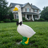 Stentec 23 Inch White Large Goose Garden Statue, Plastic Geese Figurine with Posable Adjustable Neck Design, Weatherproof for Yard Art Lawn Patio Porch Farmhouse Indoor Outdoor Home Decor