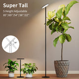 chiphy 85" Tall Grow Light for Large Indoor Plants, 60W Full Spectrum Plant Light with 4/8/12H Timer & Remote, 10-Level Dimmable, Height Adjustable, Ideal for Large Tall Plants & Indoor Trees