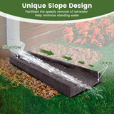 Sekcen 2 Pack Rubber Downspout Splash Block Rain Gutter Down Spout Drain Trays Brown