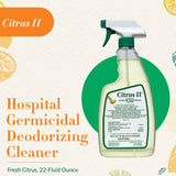 Citrus II Hospital Germicidal Deodorizing Cleaner, Fresh Citrus, 22-Fluid Ounce