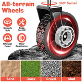 Wagons Carts Foldable,360 lbs Collapsible Wagon with Wheels Foldable Wagon Cart with Flexible Handle,Lightweight Portable Folding Cart for Camping Beach Picinic Grocery Outdoor Sports Shopping(Black)