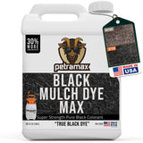 Petra Black Mulch Dye Spray Use with PetraTools Sprayer to Refresh Fading Landscape - Black Dye to Wood Mulch for Landscaping - Rubber, Pine Straw, Bark, Cedar & Playground Cover (14,400 Sq Ft, 1 Gal)