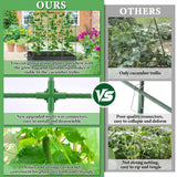 66x65x18 Inch Cucumber Trellis for Raised Bed - with 61 Gallon Grow Bags, Garden Trellis for Climbing Plants Outdoor with Climbing Net and Plant Support for Cucumber, Tomato, Vegetable, Grape, Vine