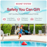 BCONE® Pool Alarm by Lifebuoy® | ASTM F2208 Certified | Floating Safety Device with App Alerts + Alexa Voice Control | 2.4GHz Wi-Fi | for Inground & Above-Ground Pools