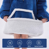 IFNOW Wearable Blanket Hoodie For Kids, Blanket Hoodie For Kids With Hood And Pockets, Girls Oversized Hoodie Blankets As Gift For Teens Girls Boys Birthday Christmas (Navyblue)