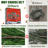 MDSTBN Realistic Christmas Garland Pine Garland Real Touch Green Artificial Greenery Garland Artificial Pine Garlands,for Table Mantle Wall Indoor Outdoor Christmas All-Season Decorations-6FT