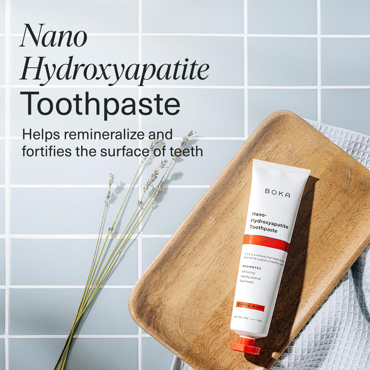 Boka Fluoride Free Toothpaste Nano Hydroxyapatite, Helps Remineralize, Appropriate for Sensitive Teeth, Whitening - for Adult, Kids Oral Care - Refresh Mint Flavor, 4 Fl Oz 3Pk