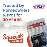 SQUEEEK NO MORE Squeaky Floor Repair Kit for Hardwood, Carpet, Vinyl & Linoleum – Complete Floor Squeak Repair Kit Includes Joist Finder Drill Bits, Tripod Fixture and 50 Counter-snap Screws