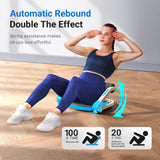 MERACH Ab Machine for Home Gym, Adjustable Ab Trainer with 3 Resistance Levels, Sit Up Exercise Equipment for Core Workout, Automatic Rebound Ab Crunch Machine, Ab Workout Equipment for Stomach(Blue)