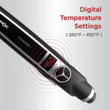 Croc Classic Silver Titanium Flat Iron Hair Straightener, 1.5 Inch