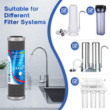 ICEPURE 1 Micron 10" x 2.5" Whole House Upgraded Coconut Shell Activated Water Filter Lead Remove Filter Cartridge Replacement for WFPFC8002, SCWH-5, WHCF-WHWC, FXWTC, CTO10-CQB, RO Unit, 3PACK