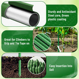 Fabulas Garden Stakes 4Ft, 28 Pack 48 Inch Plant Tomato Stakes and Supports Sturdy Plastic Coated Metal Garden Support Stick for Outdoor Indoor Climbing Plants, Beans, Vegetables, Trellis, Tree