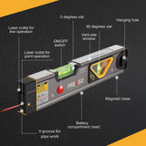 PREXISO 2-in-1 Laser Level 12 in Spirit Level with Light, 100Ft Alignment Point & 30Ft Leveling Line, Magnetic Laser Leveler Tool for Construction Picture Hanging Wall Writing Painting Home Renovation