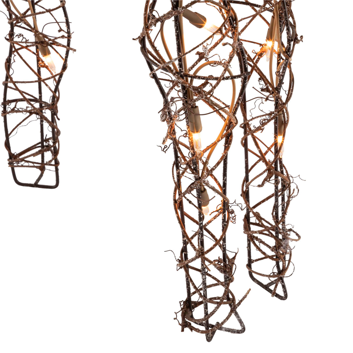 Alpine Corporation | 35" Outdoor Rattan Reindeer Decoration with 60 White LED Lights – Lighted Christmas Lawn & Yard Décor, Weather-Resistant Holiday Display