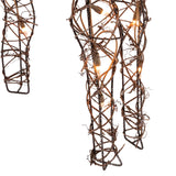 Alpine Corporation | 35" Outdoor Rattan Reindeer Decoration with 60 White LED Lights – Lighted Christmas Lawn & Yard Décor, Weather-Resistant Holiday Display