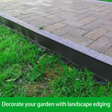 Landscape Garden Edging Kit with 60 Spikes, 4In Tall 66FT Garden Edging Border for Garden, Flower Beds, and Lawn Easy Cutting (Black, 66ft)