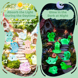 Gucoqe 400PCS Mini Resin Animals, 100+ Styles Glow in the Dark Tiny Animal Figurines Bulk for Fairy Garden, Aquarium, Micro Landscape and DIY Craft Decor