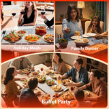 Food Warming Mat | Max Temp 248℉,Electric Warming Tray with Timer and 8-Level Adjustable,Fast Full-Surface Heating Mat for Food with Child Lock,Roll-Up & Portable Silicone Food Warmer for Buffet Party