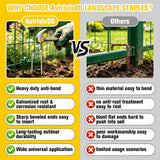 300 Pack 6 Inch Landscape Staples, Heavy Duty Anti-Rust Garden Stakes, 11 Gauge Galvanized SOD Landscaping Fabric Pins Garden Staples for Weed Barrier Fabric, Irrigation Tubing, Lawn and Fence