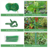 2PCS Cucumber Trellis for Climbing Plants Outdoor, Garden Trellis for Raised Bed Garden,Vegetable Grow Supports with Climbing Net for Tomato Bean Squash, Grape Zucchini (2PCS)