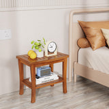 Greenual Teak Wood Shower Bench Stool with Storage Shelf, Wooden Waterproof Bathroom Spa Bathing Teak Shower Stool with Non-Slip Feet Gadget 2024 for Indoor or Outdoor Shower Chair Seat Organizer