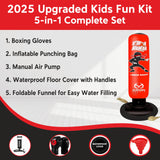 Marwan Sports Kids Punching Bag Toy Set, Inflatable Boxing Bag Toy for Boys Age 3-12, Ninja Toys for Boys, Christmas,Birthday Gifts for Kids 4,5,6,7,8,9,10 Years Old (Red Ninja)