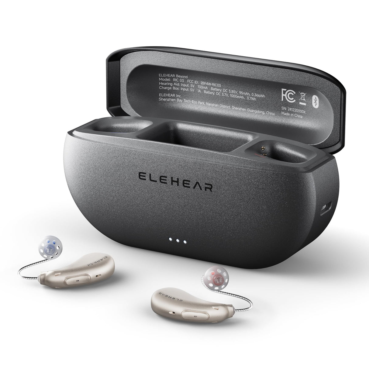 ELEHEAR-Beyond Hearing Aids, Rechargeable Bluetooth OTC Hearing Aids for Seniors with AI Noise Cancellation, Superior Sound Quality Smart, Bluetooth Enabled & App Control, Champagne Gold