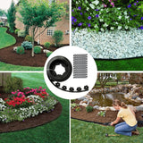 WOCHOLL 2" x 40' Plastic Landscape Edging Border Black, 40 Spikes