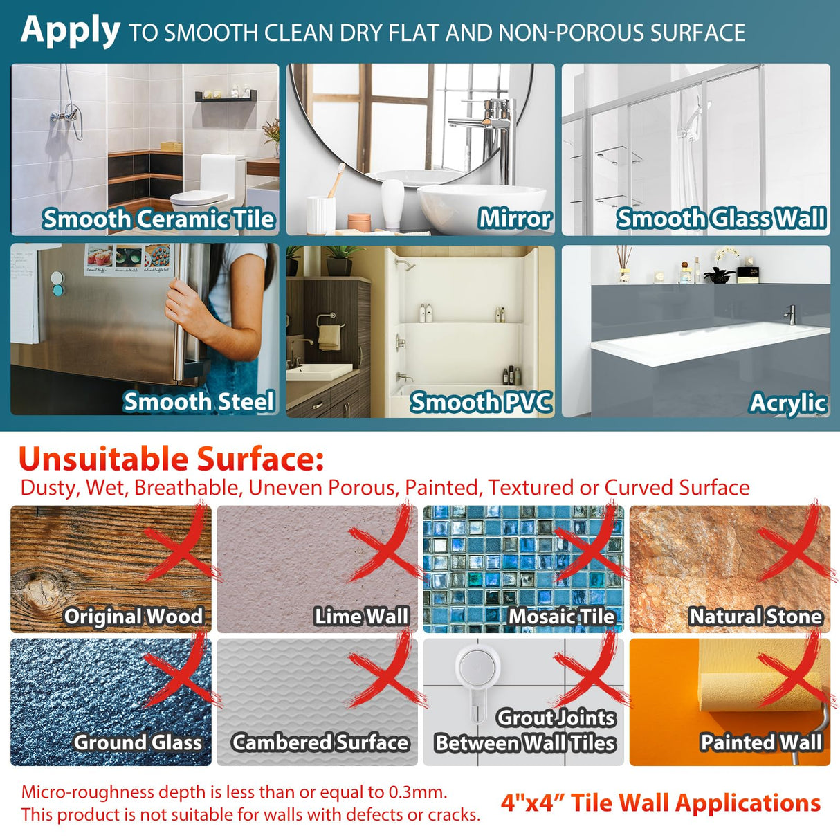 TAILI Shower Handles for Elderly Suction, 2 Pack 12 Inch Shower Grab Bars for Seniors, Grab Bars for Bathtubs and Showers, No Drilling Removable Safety Shower Grip, Silver