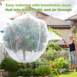 15x15FT Fruit Tree Netting with Zipper and Drawstring - Heavy-Duty Fine Mesh Garden Bird Netting for Fruit Trees, Protect Fruits from Birds, Squirrels,Insects,Deer & Pests