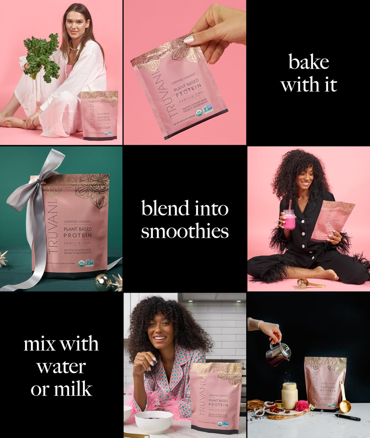 Truvani Vegan Pea Protein Powder | Vanilla Chai | 20g Organic Plant Based Protein | 10 Servings | Keto | Gluten & Dairy Free | Low Carb | No Added Sugar