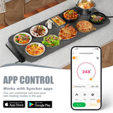 𝗡𝗲𝘄𝗲𝘀𝘁 Warming Mat for Food XXL 37”x15” Food Warming Mat 10s Fast Heating Pad with APP Control Electric Warming Tray for Parties Buffet 99h Timer Portable Countertop Food Warmer Christmas Gift