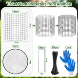 SPECILITE 10 Pack Plant Protector from Animals, 14"x16" Pre-Bent Wire Mesh
