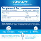 Lactaid Fast Act Lactose Intolerance Relief Chewables with Natural Lactase Enzyme to Prevent Gas, Bloating & Diarrhea Due to Lactose Sensitivity, On-The-Go, Vanilla Twist Flavor, 60 x 1 ct