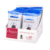 Chuao Chocolatier Firecracker Dark Chocolate Mini Bars | Gourmet Sea Salt Chipotle Popping Candies No Preservatives | For Gift Baskets, Christmas, Birthday, Care Package | 24 Pack