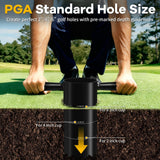 Portable Golf Hole Cutter with Detachable Handle, USGA Standard 2 Inch, 4 Inch and 6 Inch Holes Digger Tool, Golf Holes for Backyard Putting Green Hole Cutter, Lawn Garden Outdoor Practice Training