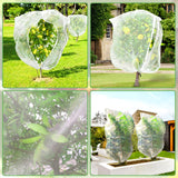 YUYIUS Fruit Tree Netting, Plant Mesh Netting for Garden Protection, Blueberry Bush Insect Netting Cover as Garden Pest Barrier from Cicadas, Bug, Bird (3.3x4.9 FT, 4Pcs, with Drawstring Design)