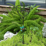 TICKCACY 30.5" Gazing Ball Stand, Trident Base Gazing Globe Stand for 10 Inches Gazing Globes, Metal Gazing Ball Display Holder for Outdoor Garden Lawn Yard
