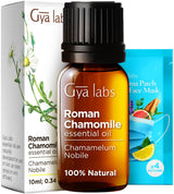 Gya Labs Roman Chamomile Essential Oil for Diffuser - 0.34 Fl Oz - 100% Pure Natural Roman Chamomile Oil for Skin, Hair, Face, Aromatherapy & Candle Making Scent